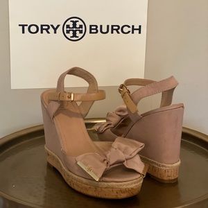Tory Burch Tan Wedges